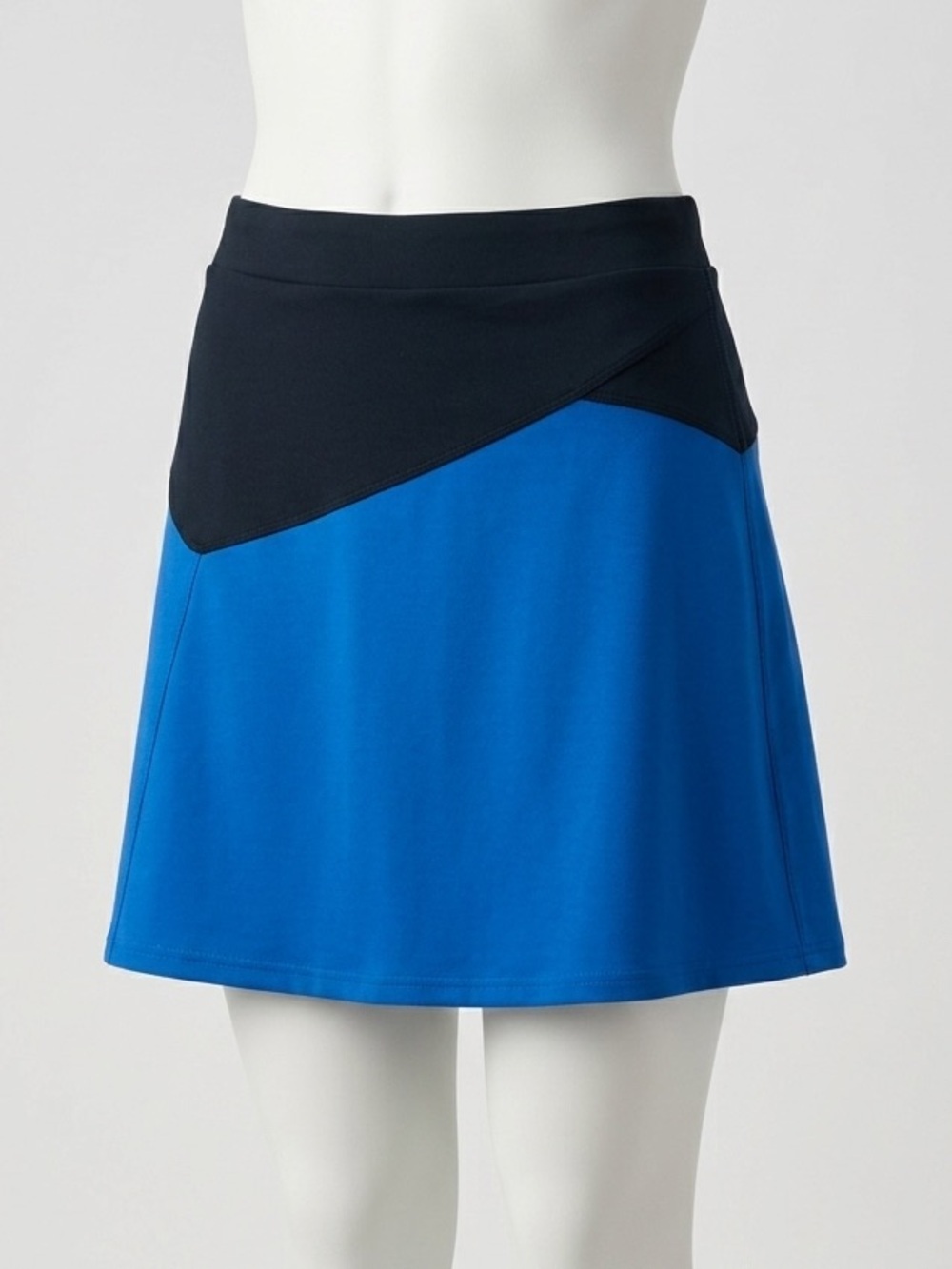 Prana Asymmetrical Colorblock Skirt Wool Blend Blue Black Hiking Size M
